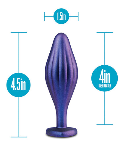 Blush Anal Adventures Matrix Wavy Bling Plug - Sapphire by Blush Novelties