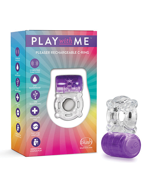 Blush Play With Me Pleaser Rechargeable C Ring by Blush Novelties