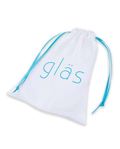 Glas 3.5" Bling Bling Glass Butt Plug - Clear by Electric Eel INC