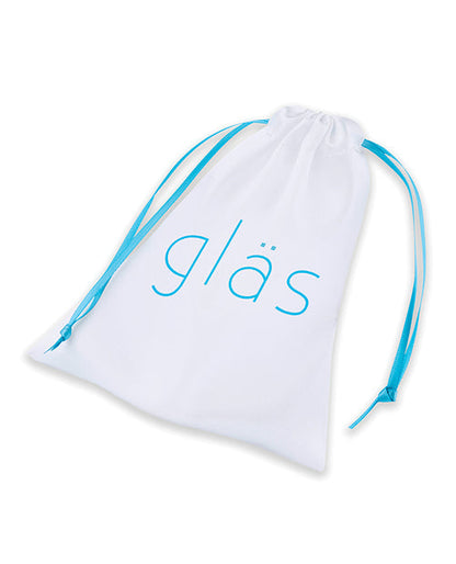 Glas 3.5" Bling Bling Glass Butt Plug - Clear by Electric Eel INC