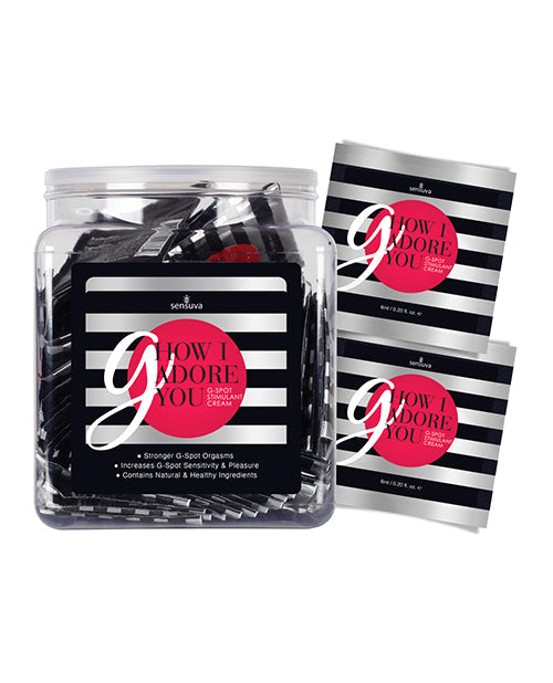 G How I Adore you G-Spot Enhancement Cream - Tub of 100 Single Use Packet by Sensuva Valencia Naturals