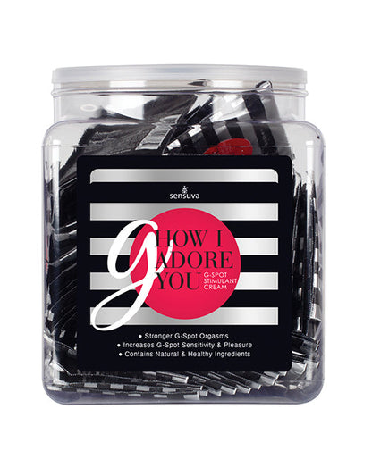 G How I Adore you G-Spot Enhancement Cream - Tub of 100 Single Use Packet by Sensuva Valencia Naturals