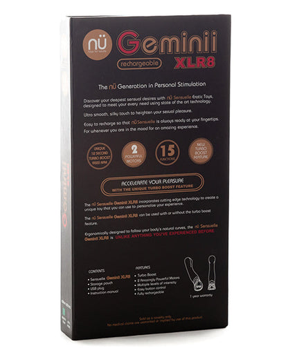 Sensuelle Geminii Xlr8 Turbo Boost G Spot by Novel Creations Usa INC