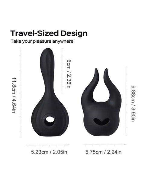 Horns Pomi Wand Attachments Bundle - Black by Uc Global Trade INChoney Play B