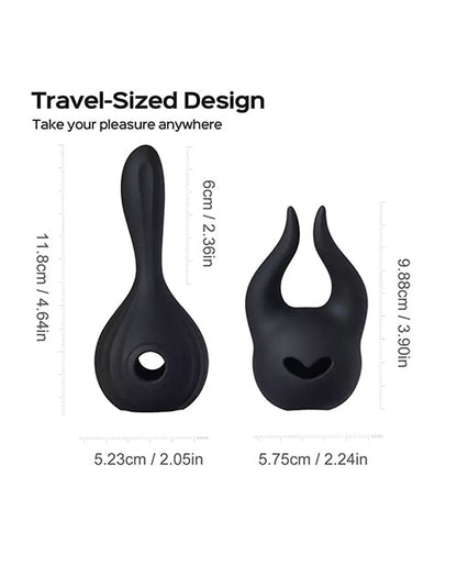 Horns Pomi Wand Attachments Bundle - Black by Uc Global Trade INChoney Play B