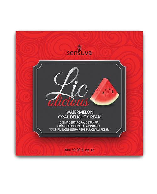 Lic O Licious Oral Delight Cream - 6ml Packet Watermelon by Sensuva Valencia Naturals