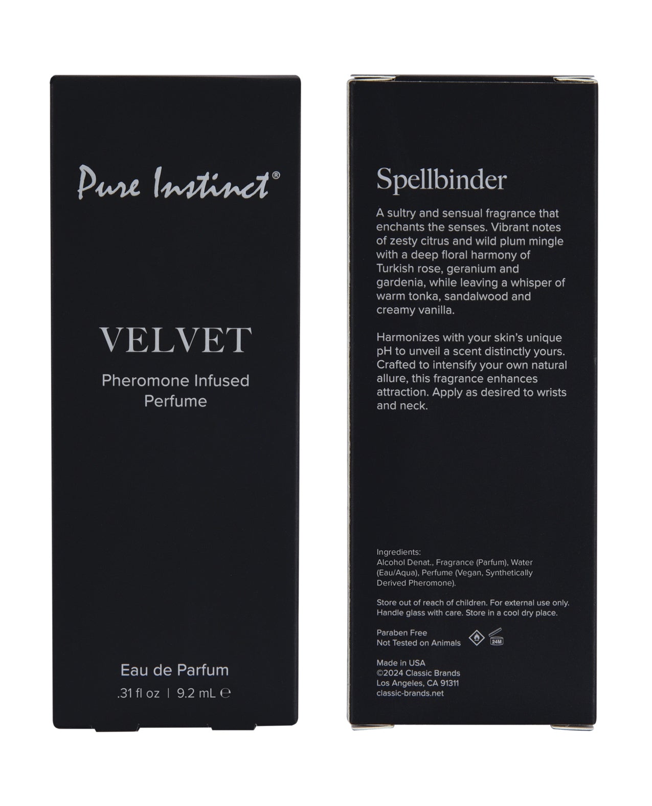 Pure Instinct Pheromone Perfume Velvet - 9.2 ml Spray by Classic Brands