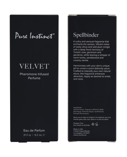 Pure Instinct Pheromone Perfume Velvet - 9.2 ml Spray by Classic Brands