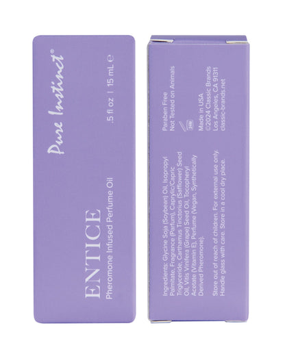 Pure Instinct Pheromone Perfume Oil Entice - 15 ml Dropper Glass by Classic Brands