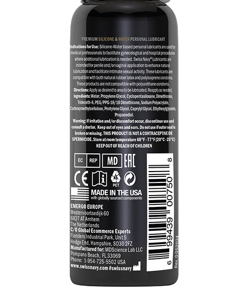 Swiss Navy Premium Hybrid Lubricant - 1 oz Bottle by M.D. Science Lab