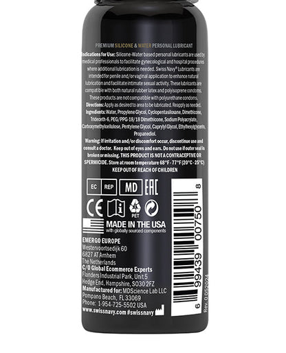 Swiss Navy Premium Hybrid Lubricant - 1 oz Bottle by M.D. Science Lab