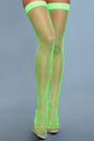 1931 Nylon Fishnet Thigh Highs Neon Green