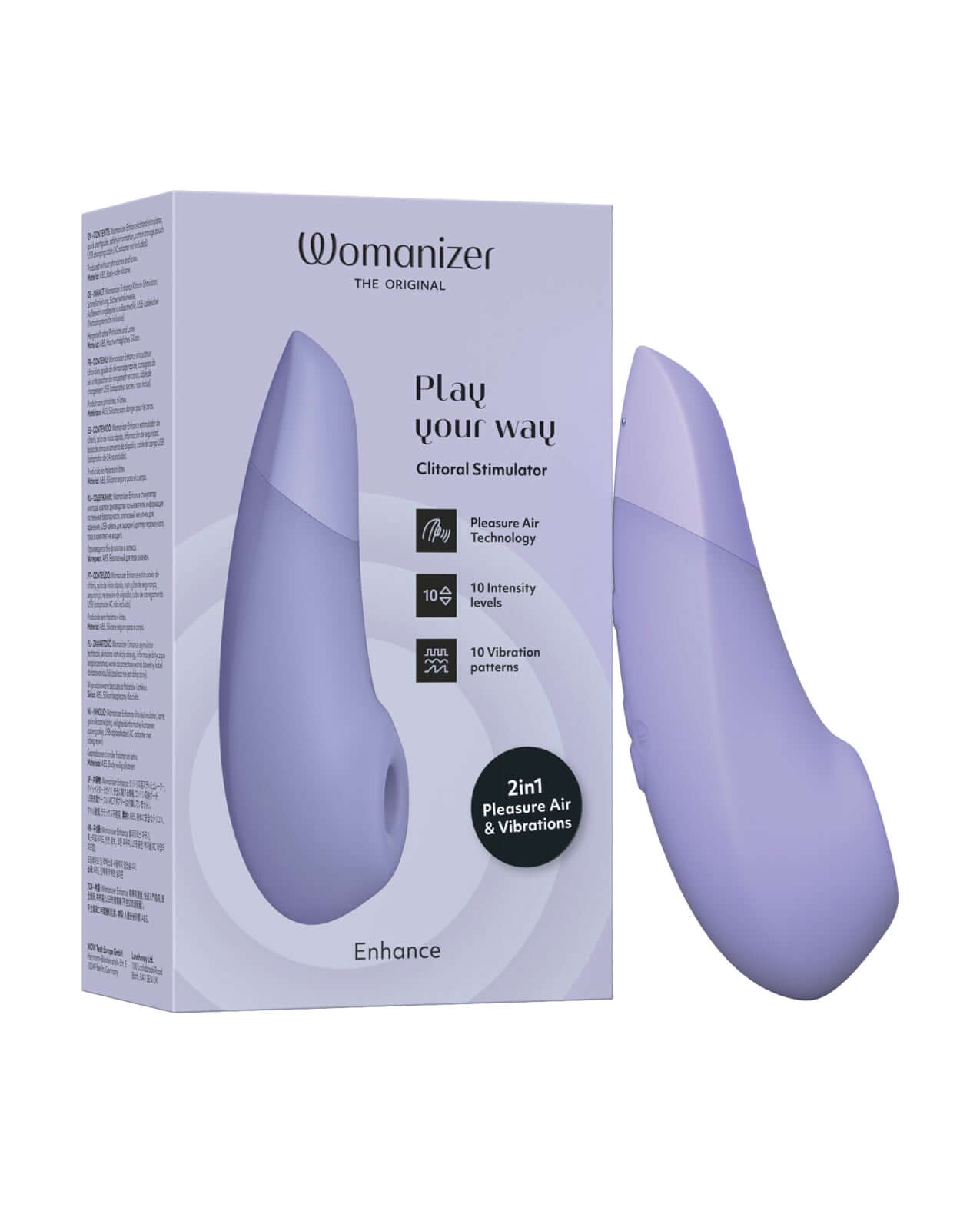 Womanizer Enhance 2 in 1 Pleasure Air and Vibrations Stimulation Device by Wow tech