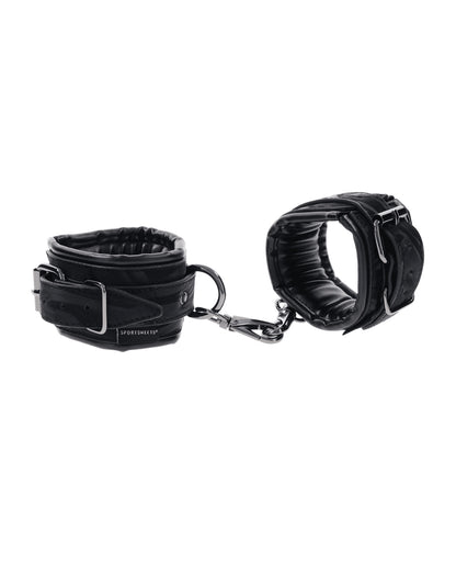 Sportsheets Velvet Noir Handcuffs - Black by Sportsheets international