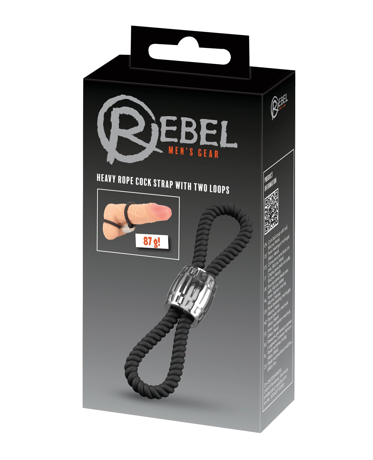 Rebel Two Loop Heavy Rope Cock Lasso - Black by Orion versand gmbh and co