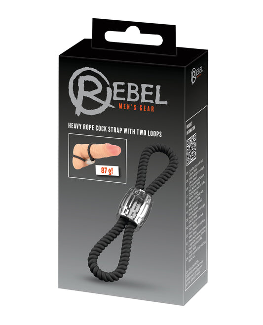 Rebel Two Loop Heavy Rope Cock Lasso - Black by Orion versand gmbh and co