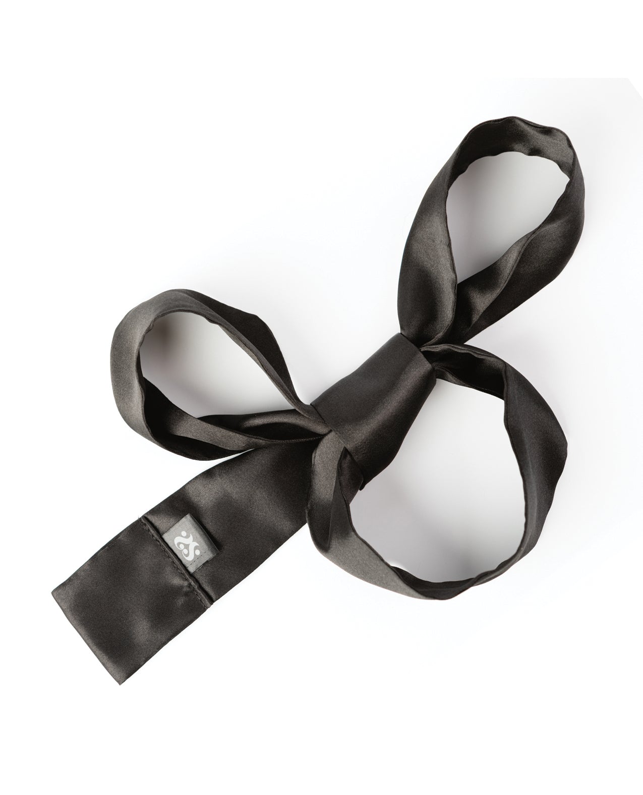 Sei Mio Nights in Tied Satin 2 X Silk Sash Restraints - Black by Creative conceptions