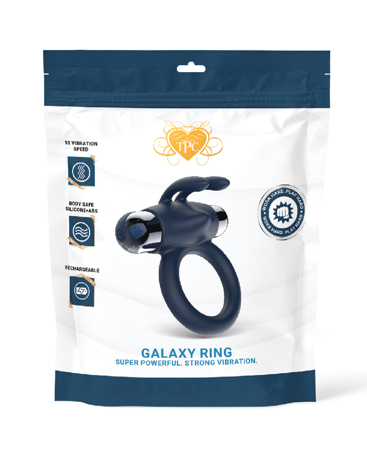 Galaxy Ring Bullet Vibe Cock Ring - Blue by Full circle usa