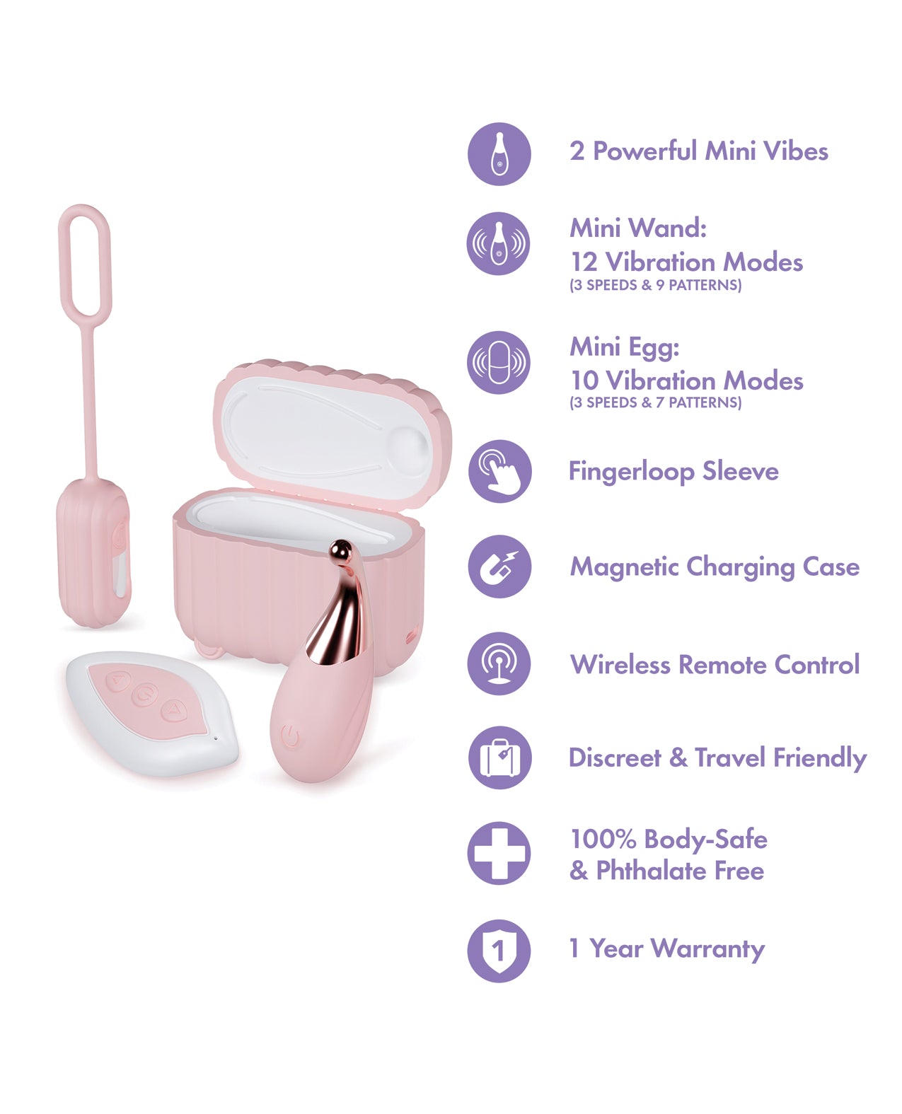 Blush Play With Me Wanderlust 4 Piece Vibrator Set - Pink by Blush novelties
