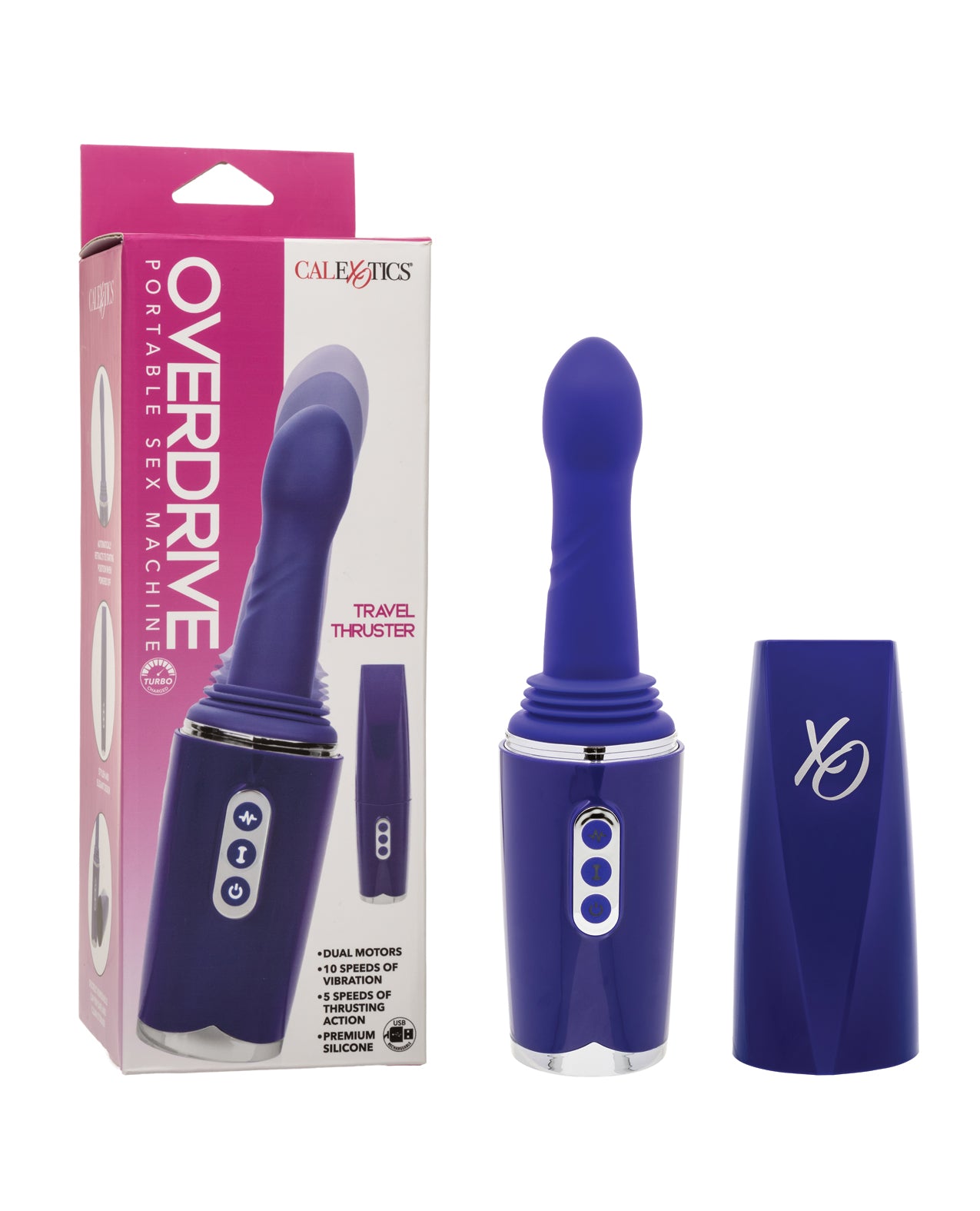 Overdrive Travel Thruster Portable Sex Machine - Purple by California exotic novelties