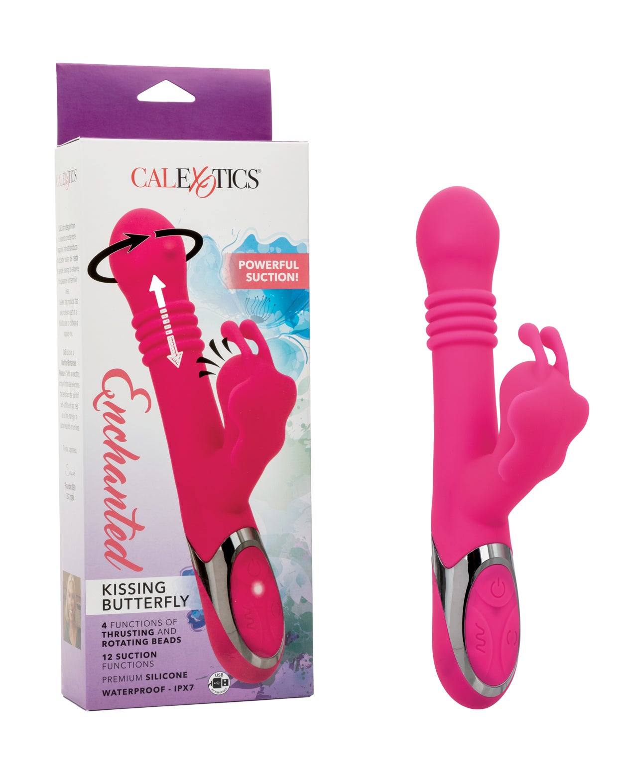 Enchanted Kissing Butterfly Vibrator - Pink by California exotic novelties