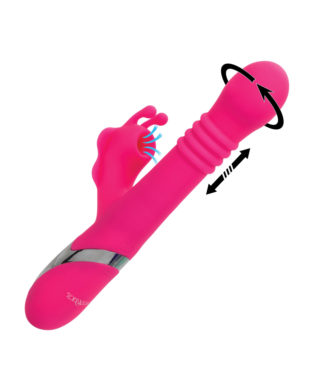 Enchanted Kissing Butterfly Vibrator - Pink by California exotic novelties