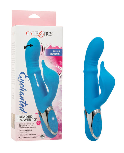 Enchanted Beaded Power "G" Vibrator - Blue by California exotic novelties