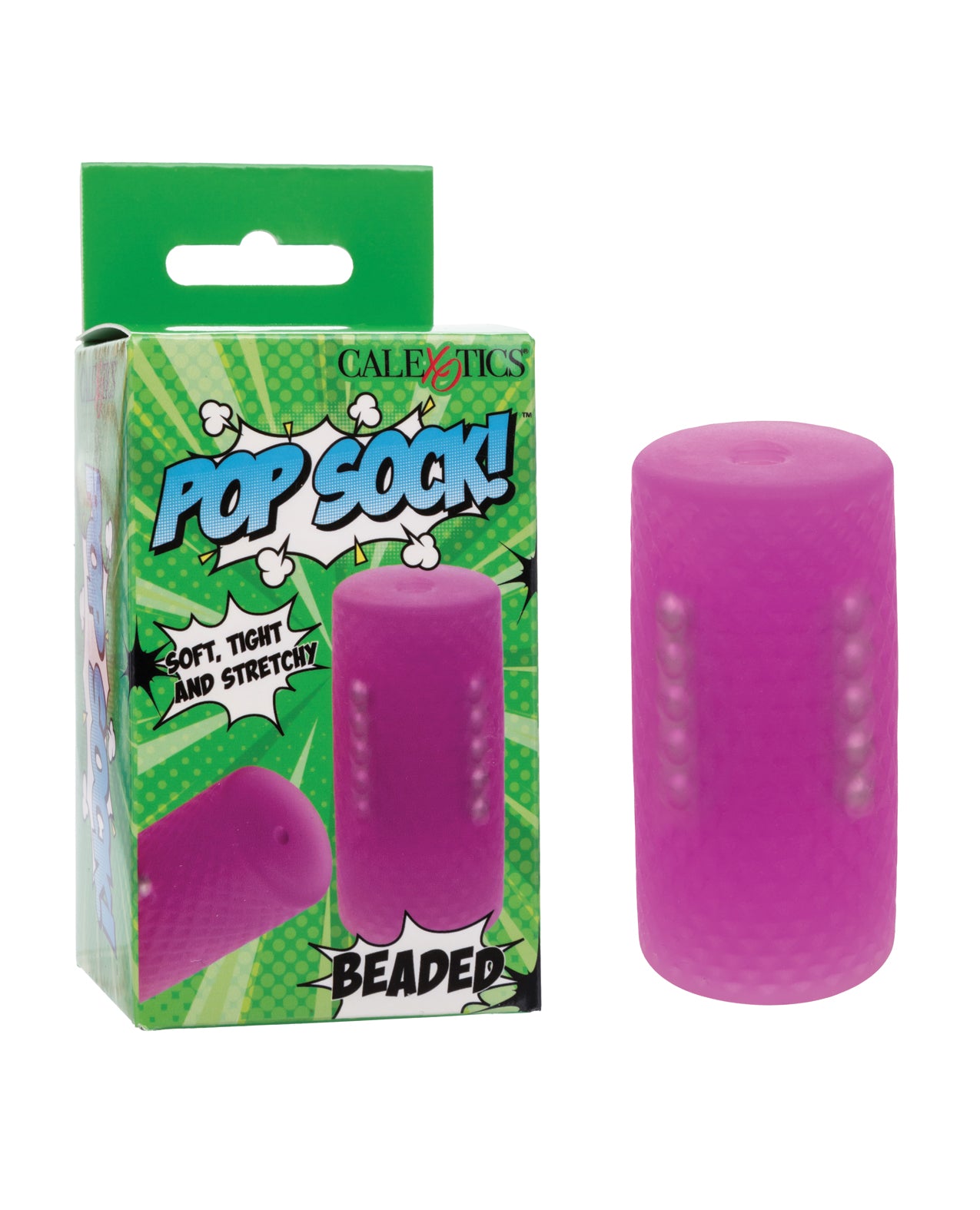 Pop Sock! Beaded Stroker - Purple by California exotic novelties