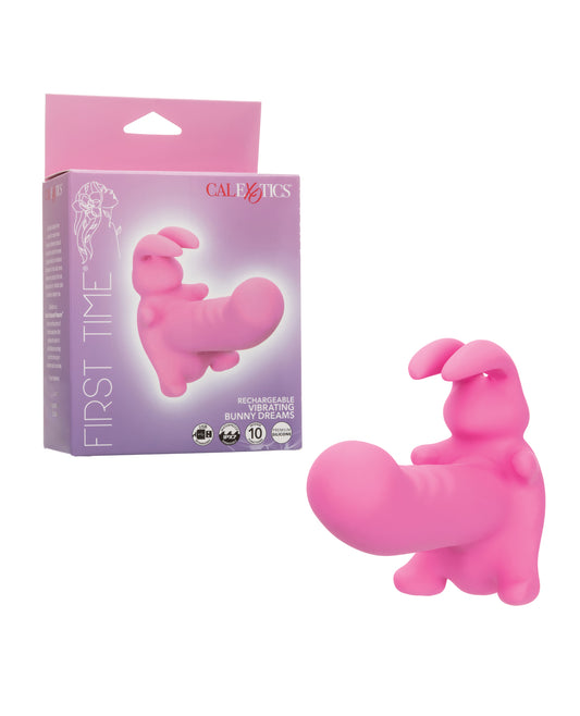 First Time Rechargeable Vibrating Bunny Dreams - Pink by California exotic novelties