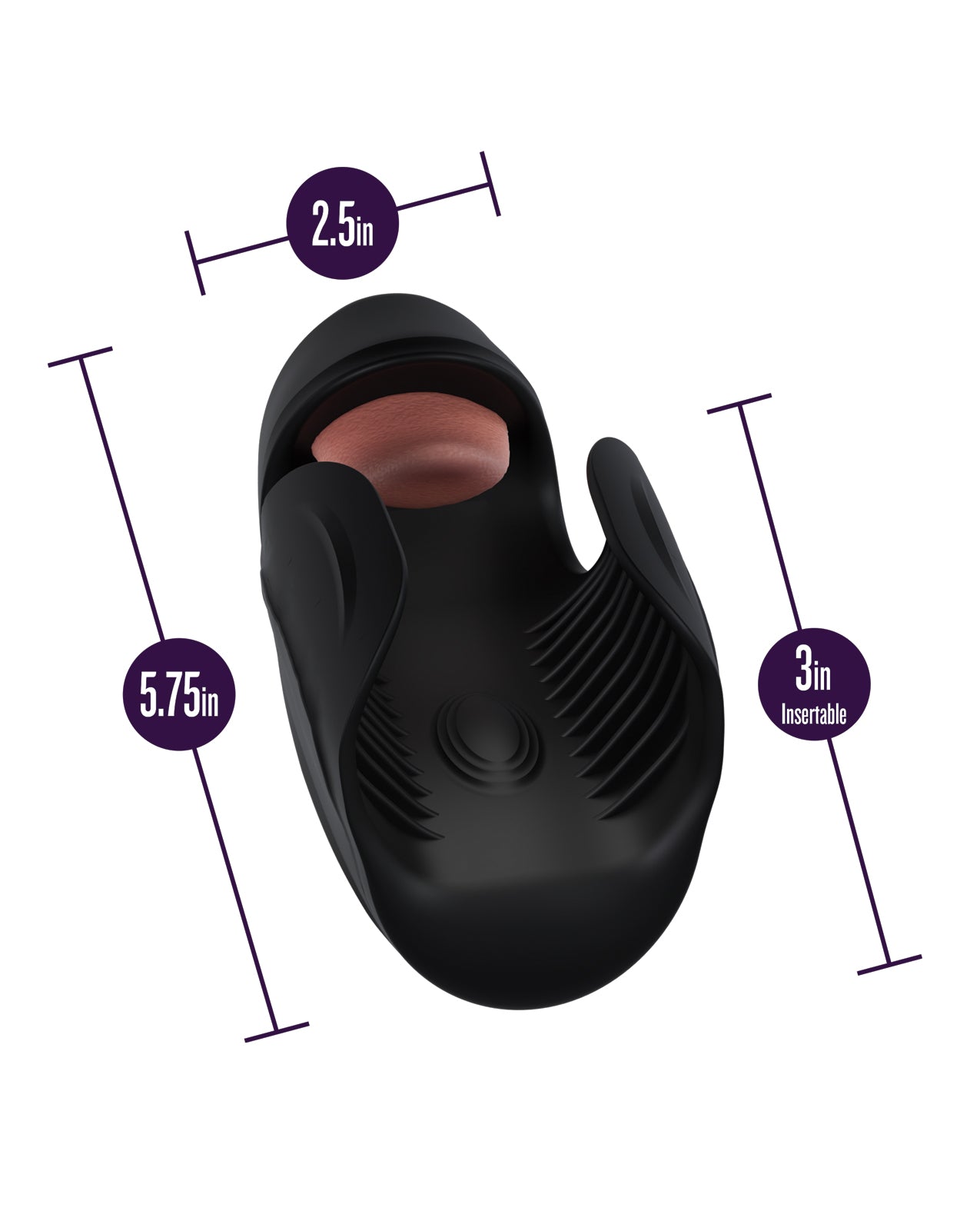 Blush M For Men - Lickety Split - Vibrating Penis Head Stimulator - Black by Blush novelties