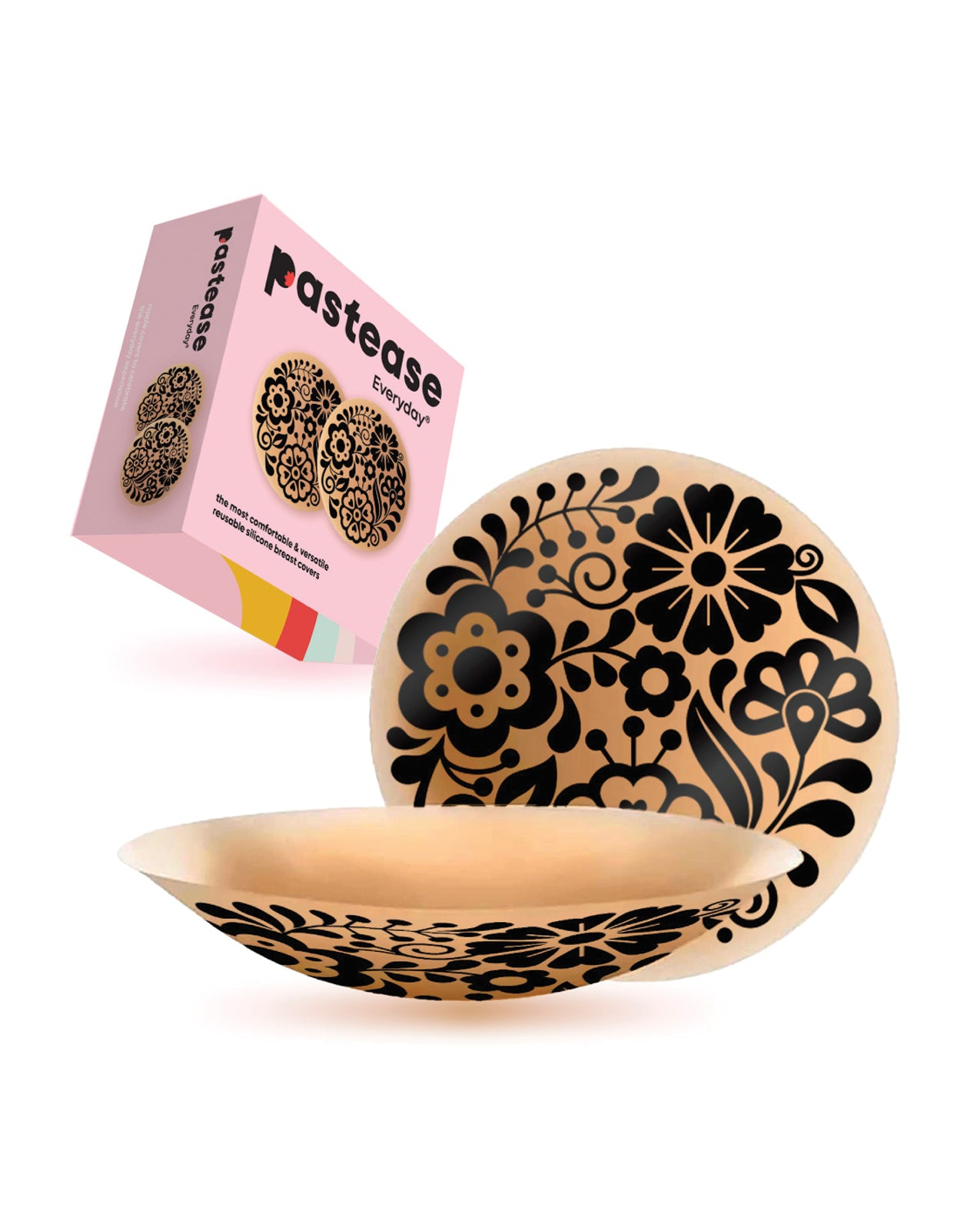 Pastease HALOS Silicone Floral Nipple Covers w/Travel Box - Bloom D+ Cup 10 or More Uses by Pastease
