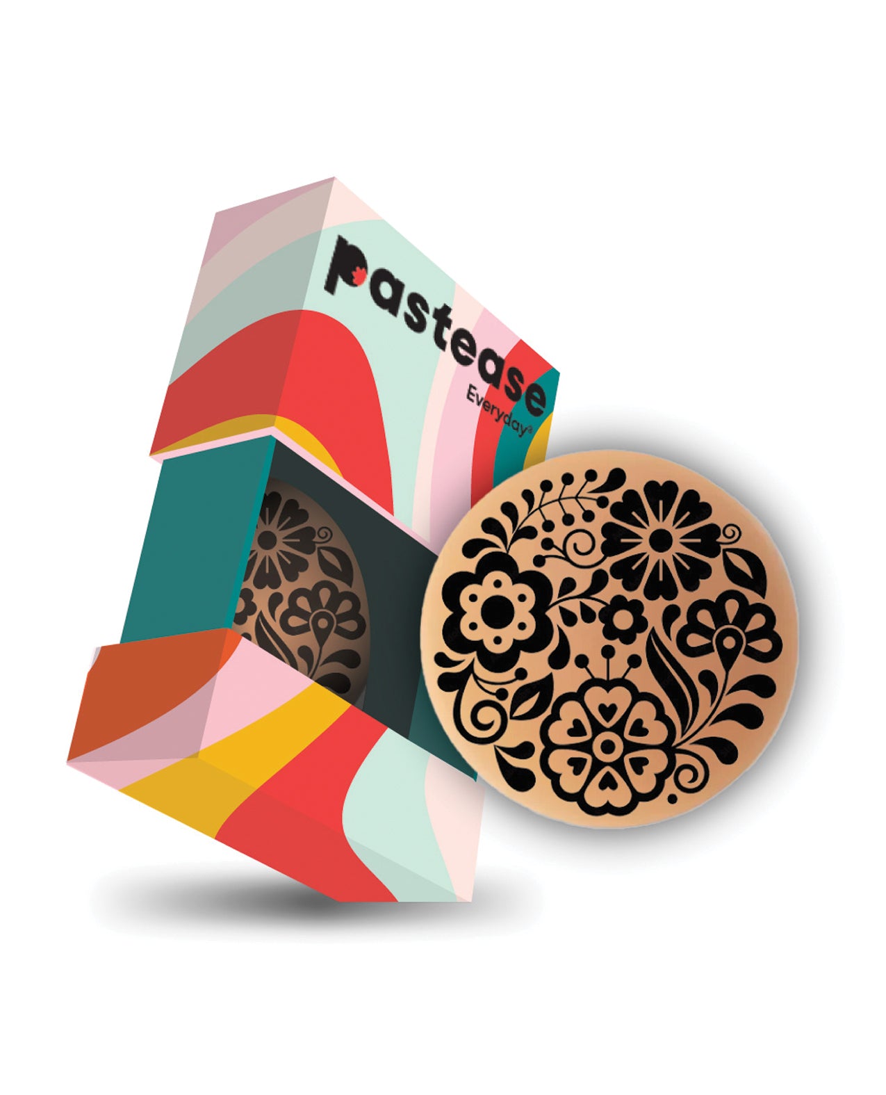 Pastease HALOS Silicone Floral Nipple Covers w/Travel Box - Bloom D+ Cup 10 or More Uses by Pastease