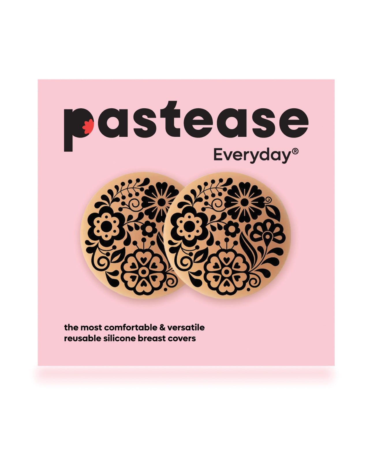 Pastease HALOS Silicone Floral Nipple Covers w/Travel Box - Bloom D+ Cup 10 or More Uses by Pastease