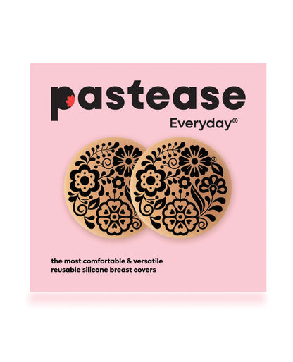 Pastease HALOS Silicone Floral Nipple Covers w/Travel Box - Bloom D+ Cup 10 or More Uses by Pastease