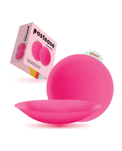 Pastease HALOS Silicone Nipple Covers w/Travel Box - Neon Pink A-C Cup 10 or More Uses by Pastease
