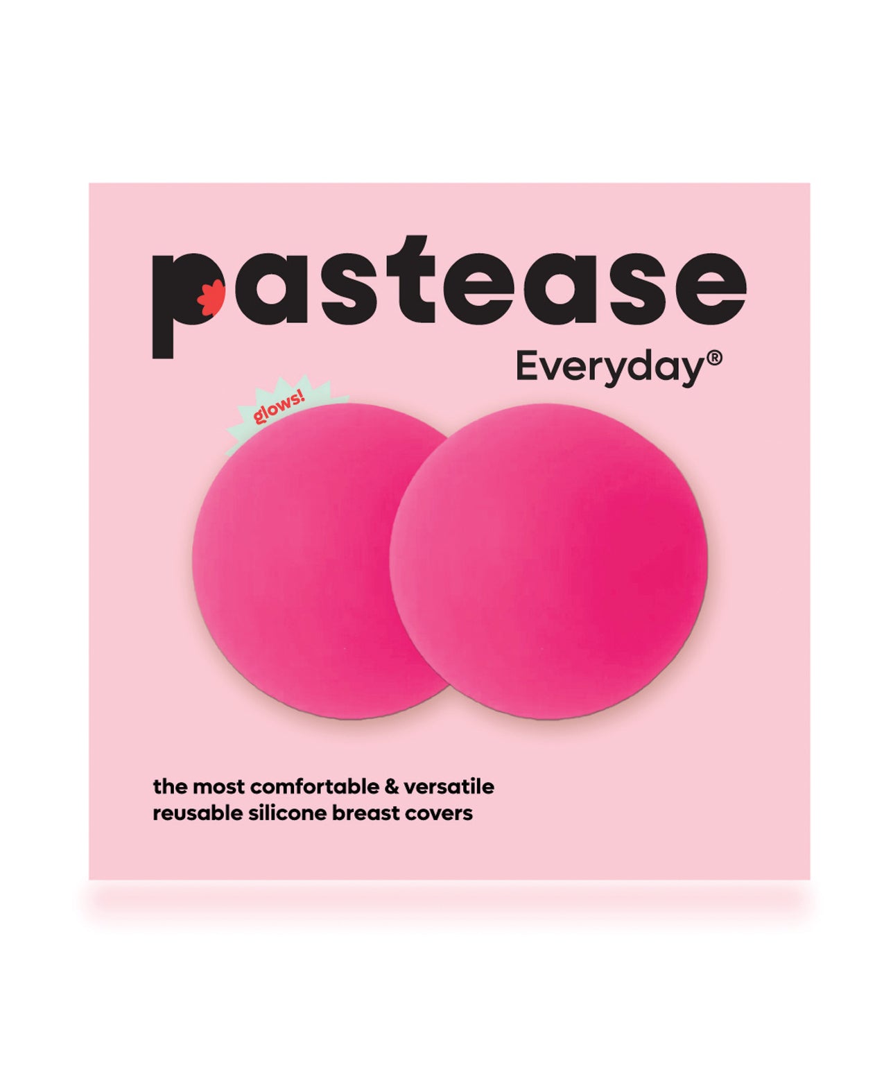 Pastease HALOS Silicone Nipple Covers w/Travel Box - Neon Pink D+ Cup 10 or More Uses by Pastease