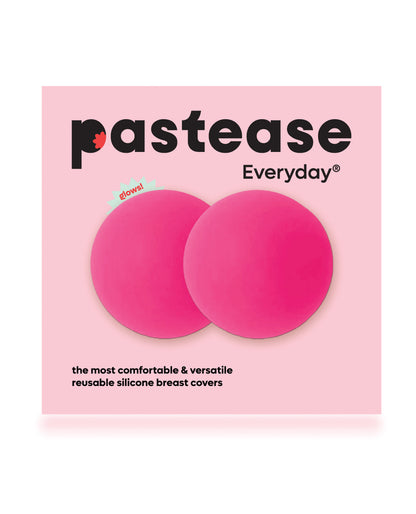 Pastease HALOS Silicone Nipple Covers w/Travel Box - Neon Pink D+ Cup 10 or More Uses by Pastease