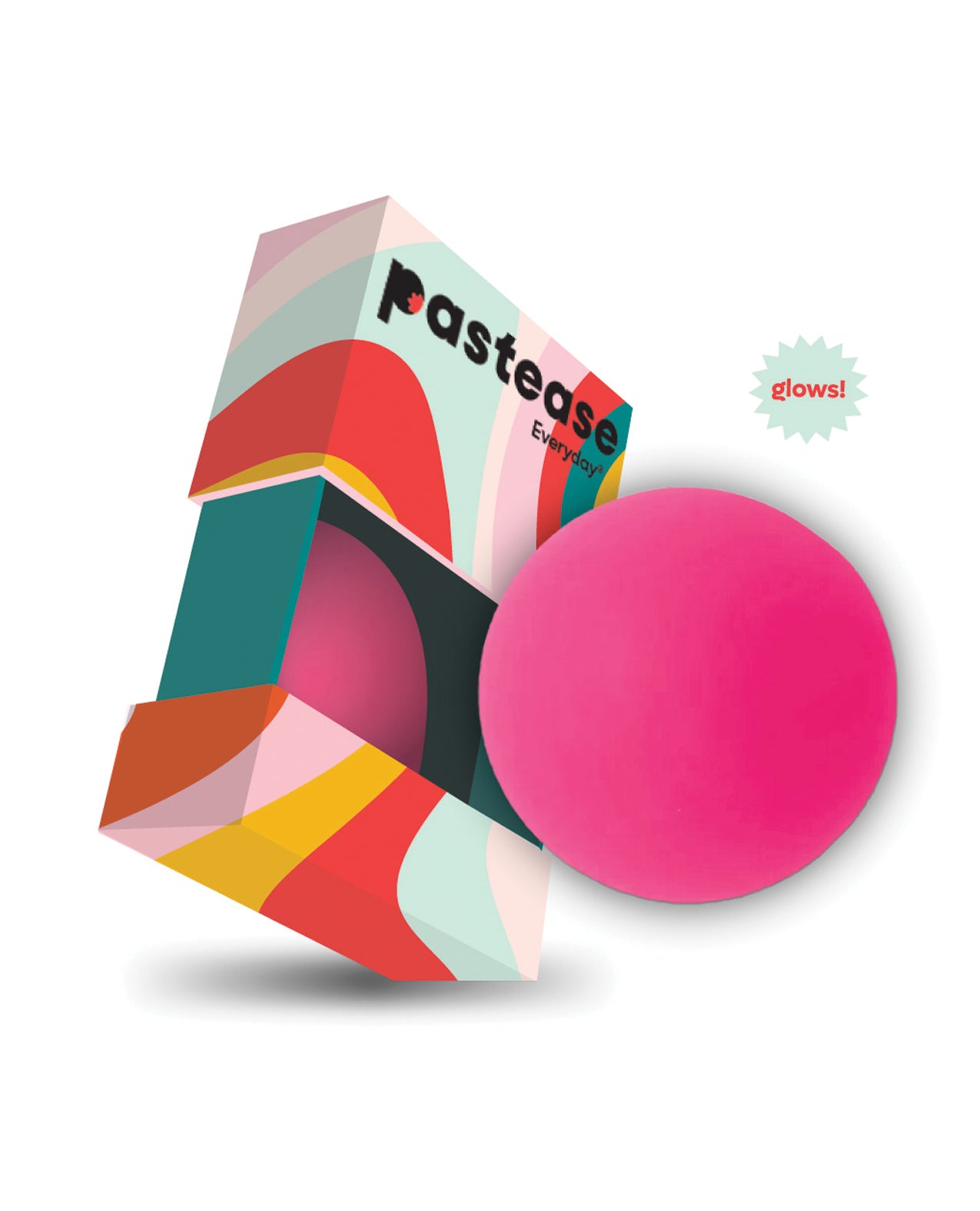 Pastease HALOS Silicone Nipple Covers w/Travel Box - Neon Pink D+ Cup 10 or More Uses by Pastease