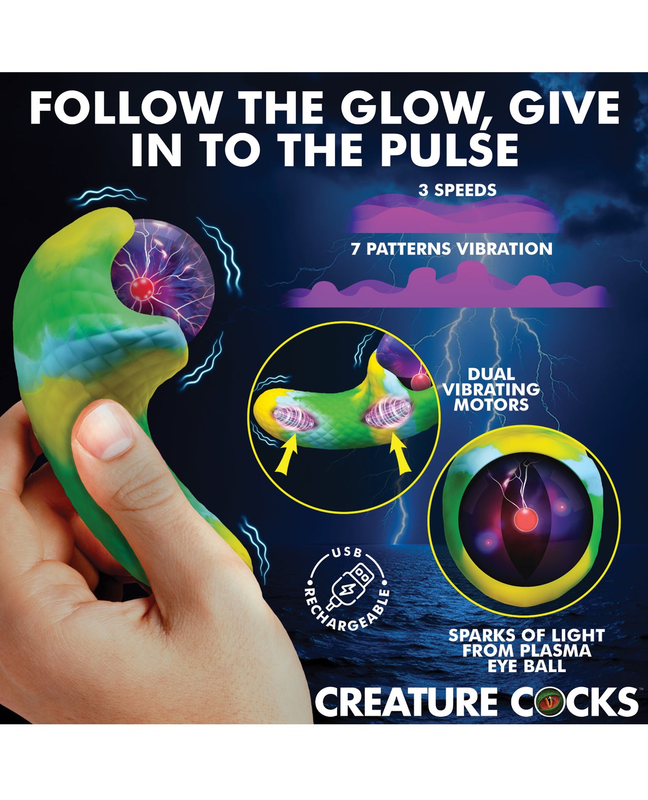 Creature Cocks - Electric Eye Plasma Vibrator by Xr llc