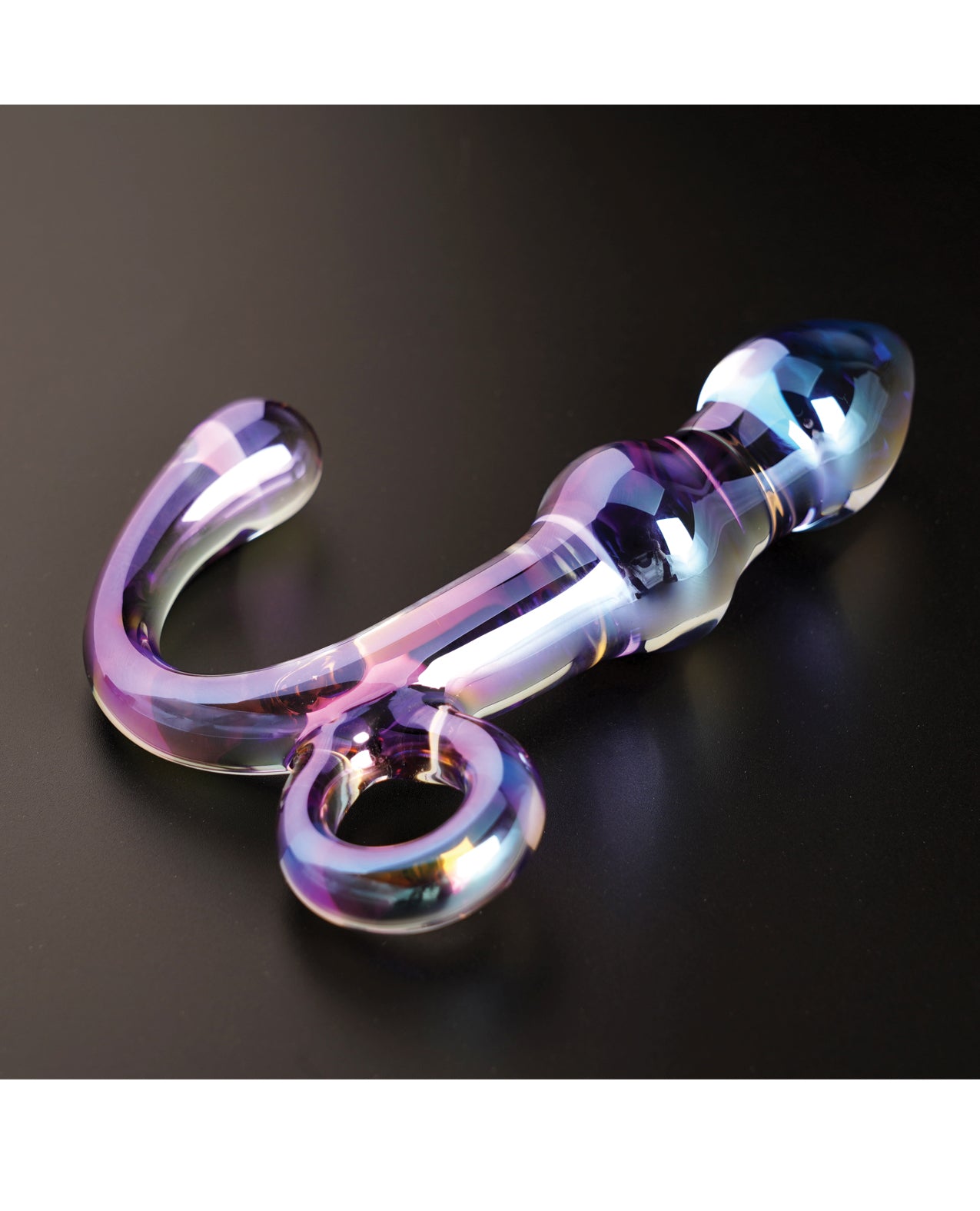 Cristal Orchid Pulse Glass Dildo w/Removable Bullet Vibe - Purple by Wsst group inc.