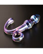 Cristal Orchid Pulse Glass Dildo w/Removable Bullet Vibe - Purple by Wsst group inc.