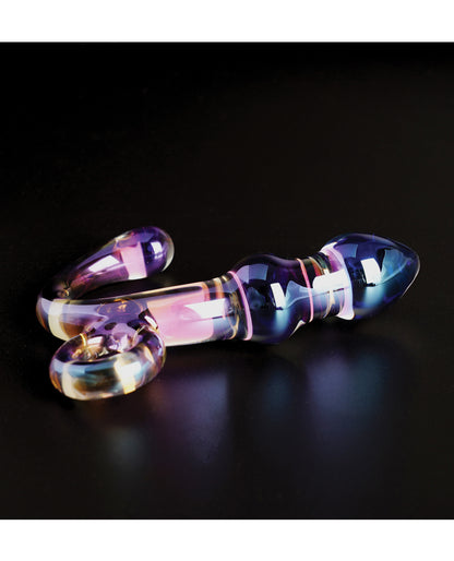 Cristal Orchid Pulse Glass Dildo w/Removable Bullet Vibe - Purple by Wsst group inc.
