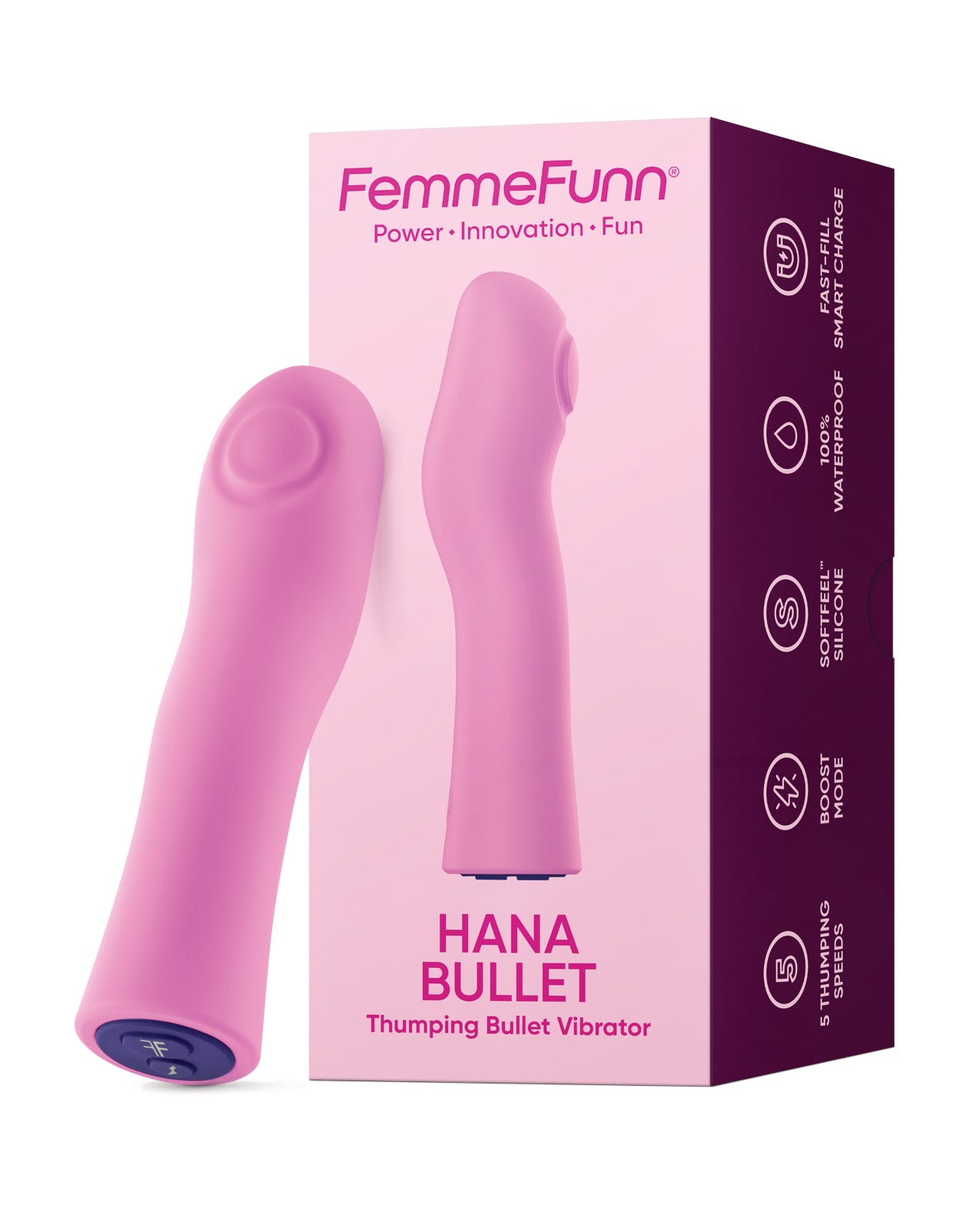 Femme Funn Hana Fingerlike Thumping Bullet - Pink by Vvole