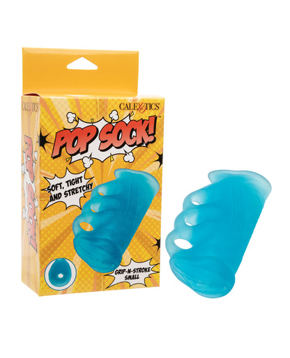 Pop Sock! Grip-N-Stroke - Small, Blue by California exotic novelties