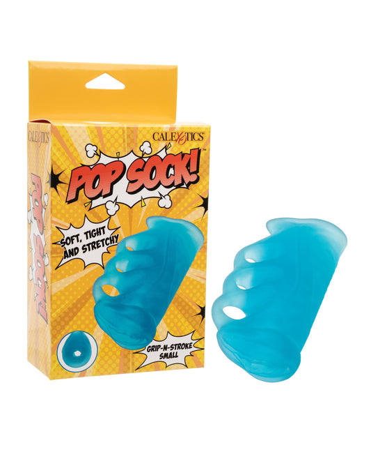 Pop Sock! Grip-N-Stroke - Small, Blue by California exotic novelties