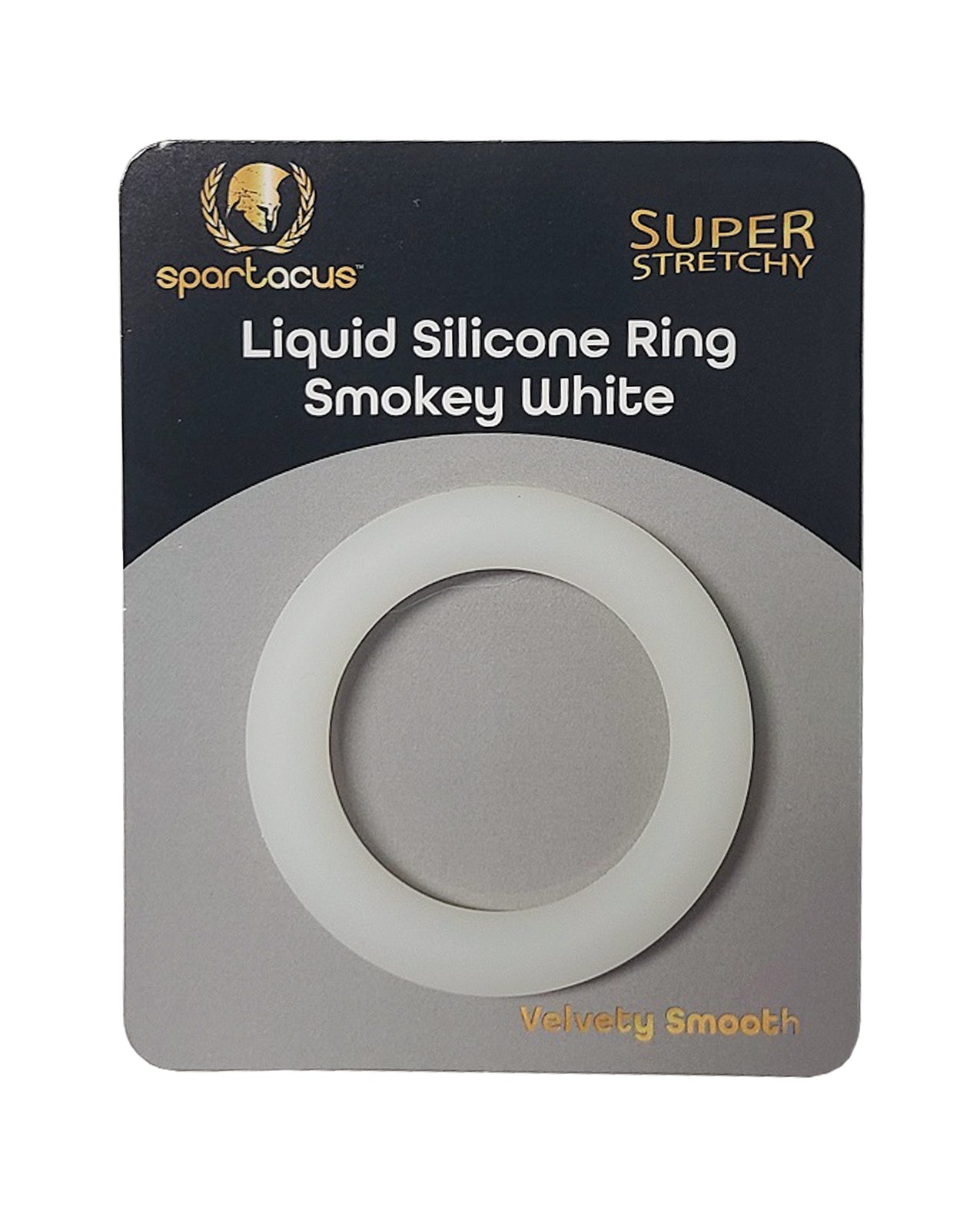 Spartacus Liquid Silicone Cock Ring - Smokey White by Spartacus