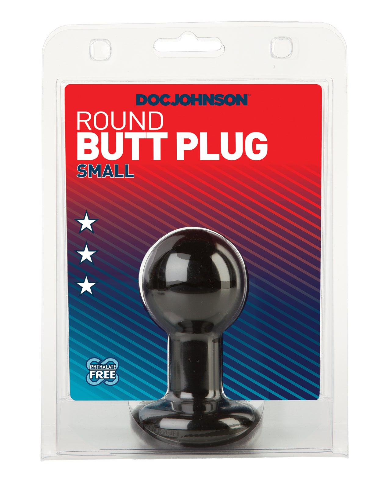 Round Butt Plug - Small Black by Doc johnson
