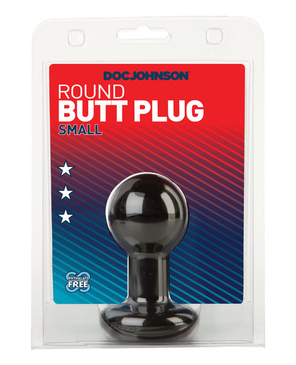 Round Butt Plug - Small Black by Doc johnson