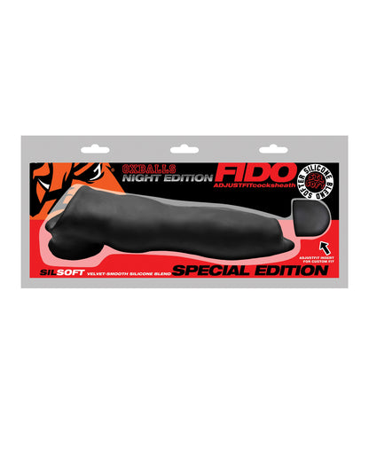 Oxballs Fido Velvet-Smooth Beast Cocksheath - Special Edition Night by Blue ox designs llc dba oxballs