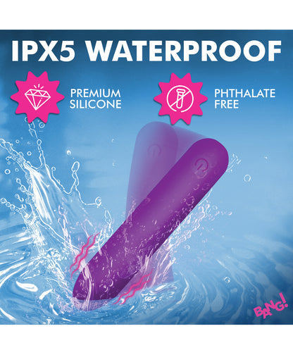 Bang! Tapered Flexible Silicone Bullet - Purple by Xr llc